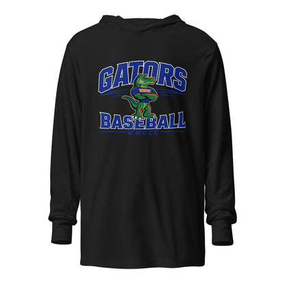 Performance | Hooded Long Sleeve T Shirt | West Memphis Community Christian College Gators | Emblem Logo