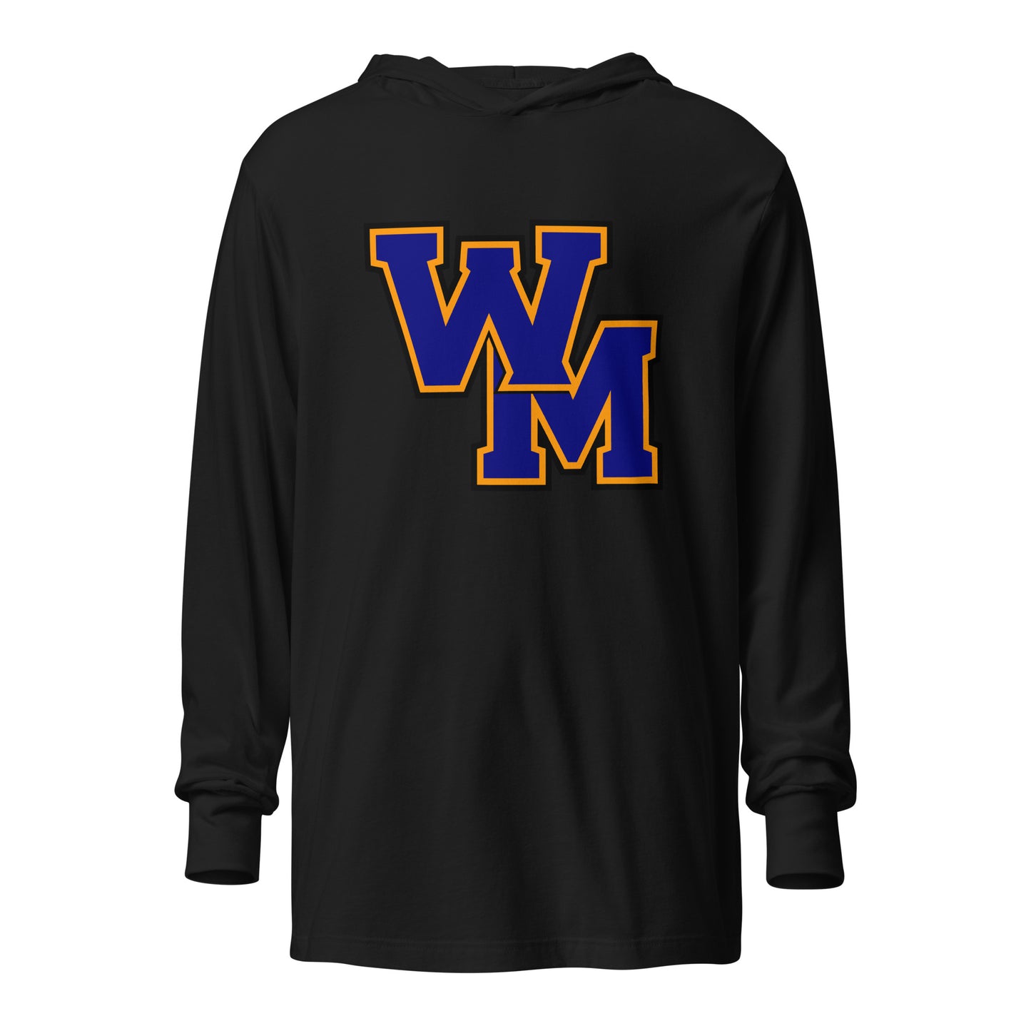 Performance | Hooded Long Sleeve T Shirt | West Memphis Community Christian College Gators | WM-Mark Logo