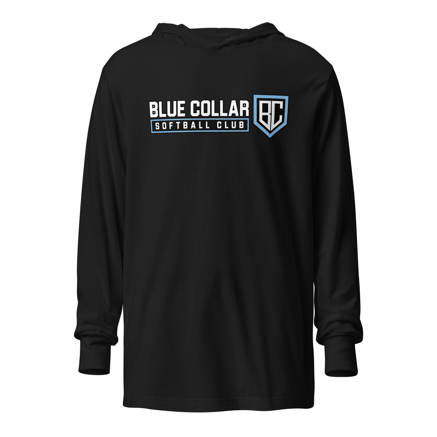 Performance | Hooded Long Sleeve T Shirt | Blue Collar Softball 2034 | Vanguard Logo