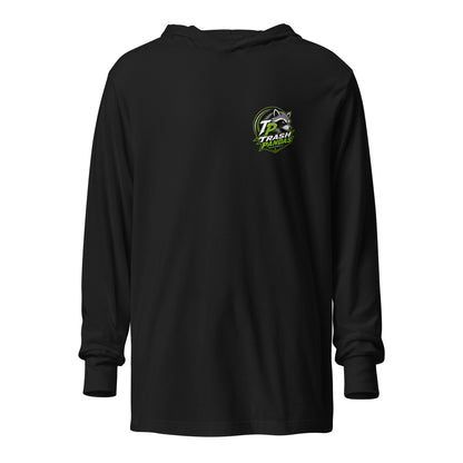 Performance | Hooded Long Sleeve T Shirt | Trash Pandas Baseball Organization | Crest Logo