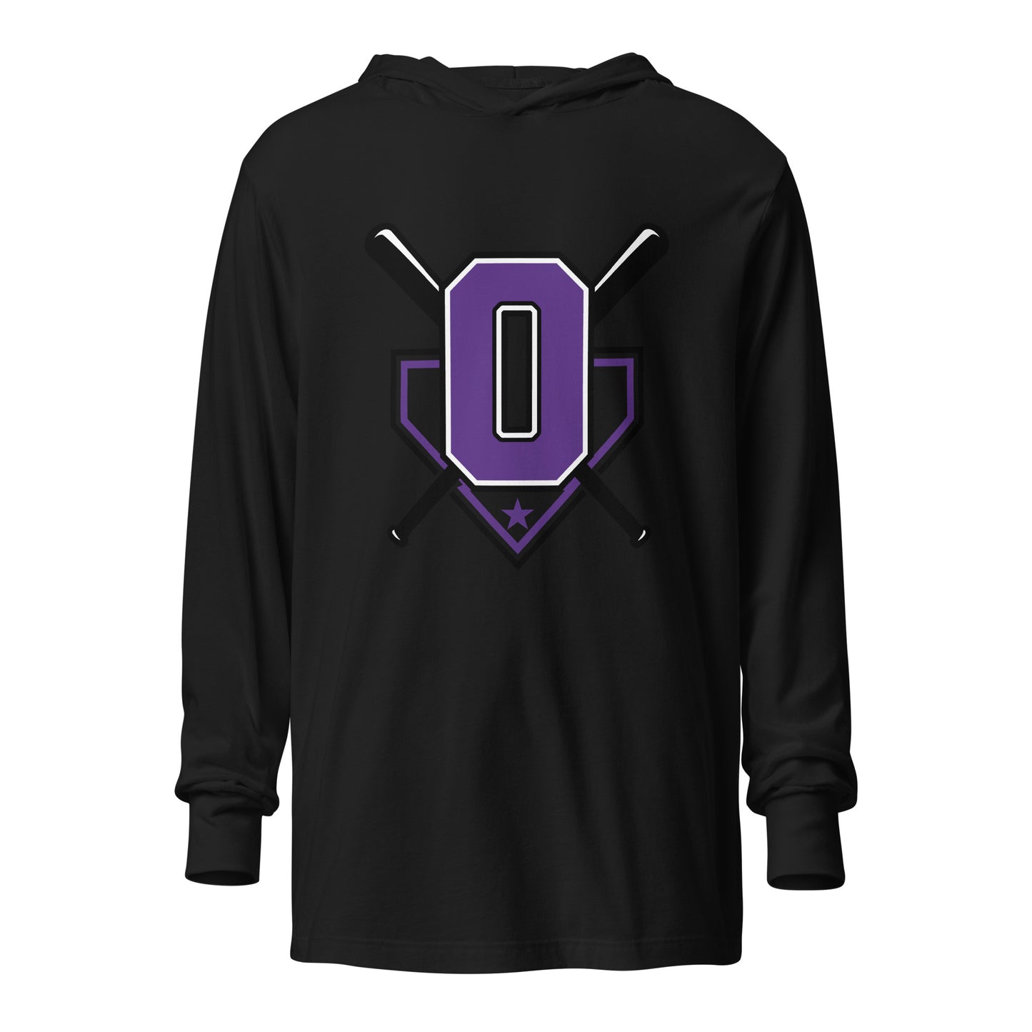 Performance | Hooded Long Sleeve T Shirt | Carolina Outlaws Baseball | Vanguard Logo