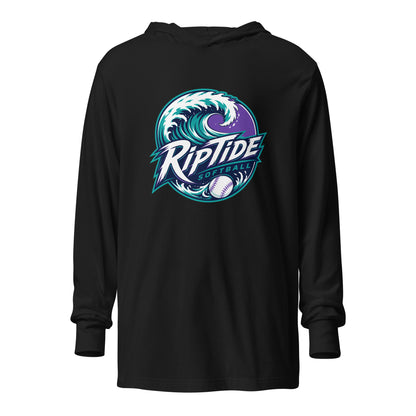 Performance | Hooded Long Sleeve T Shirt | RipTide Softball | Emblem Logo