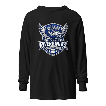 Performance | Hooded Long Sleeve T Shirt | Rochester Riverhawks | Shield Logo