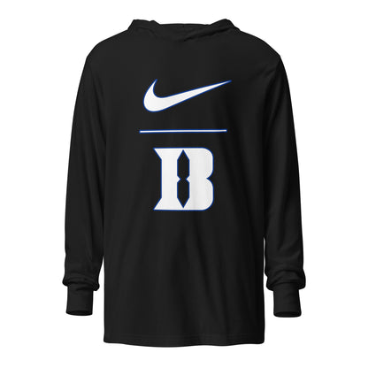 Performance | Hooded Long Sleeve T Shirt | Blueblacks Football Club | Vanguard Logo