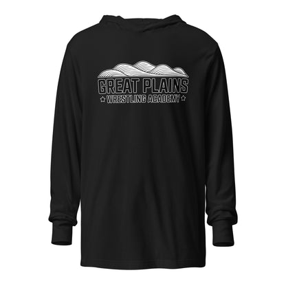 Performance | Hooded Long Sleeve T Shirt | Great Plains Wrestling Academy | Crest Logo