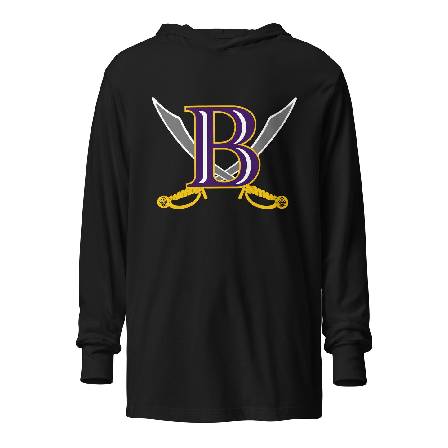 Performance | Hooded Long Sleeve T Shirt | Belton Youth Football Pirates | Vanguard Logo