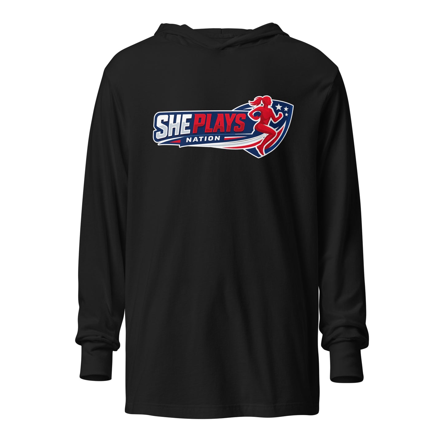 Performance | Hooded Long Sleeve T Shirt | She Plays Nation | Crest Logo