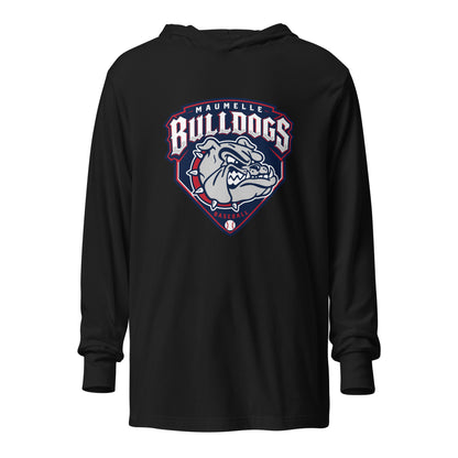Performance | Hooded Long Sleeve T Shirt | Maumelle Bulldogs 2035 | Shield Logo