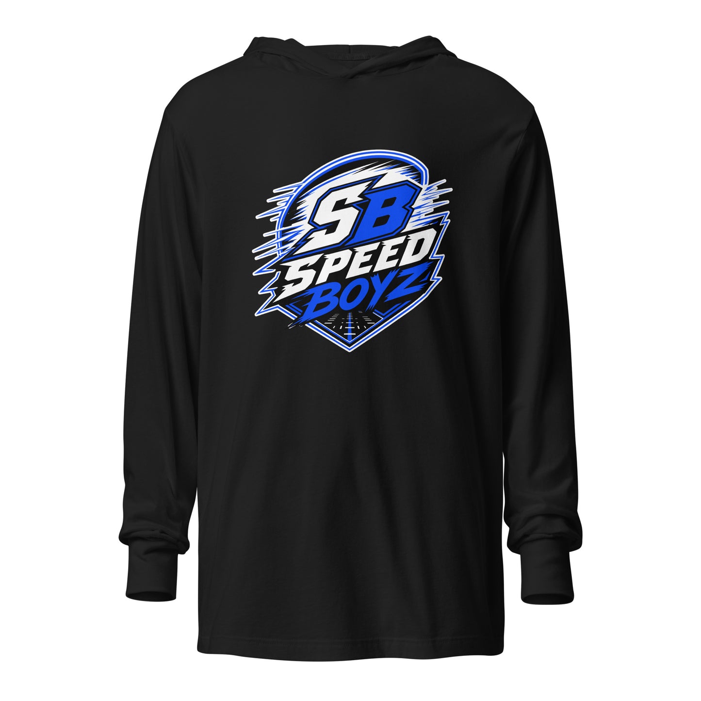 Performance | Hooded Long Sleeve T Shirt | Blackout Boyz | SB Speed Crest Logo