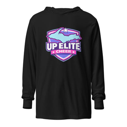 Performance | Hooded Long Sleeve T Shirt | UP Elite Cheer | Shield Logo