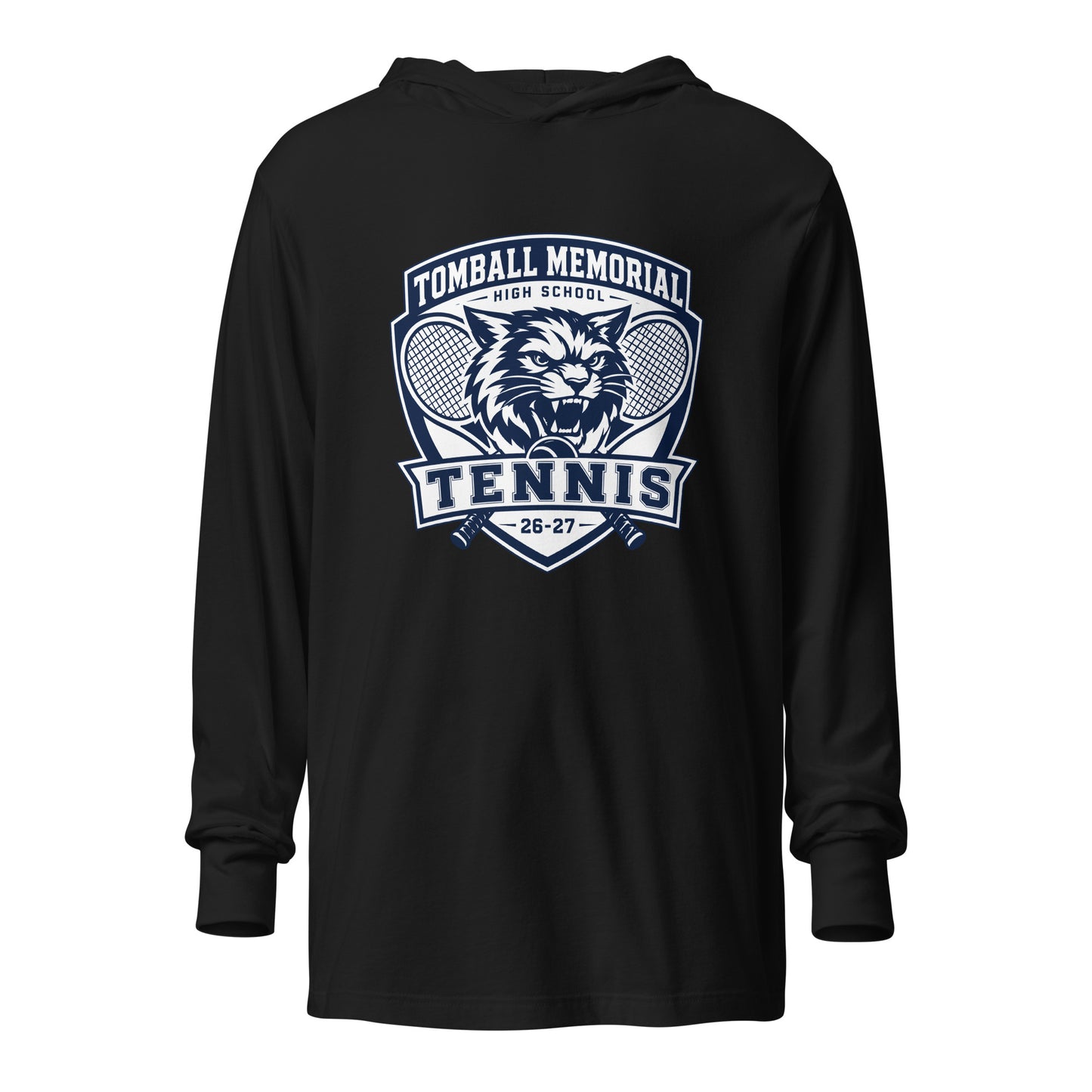 Performance | Hooded Long Sleeve T Shirt | TMHS Tennis | Shield Logo