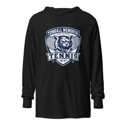 Performance | Hooded Long Sleeve T Shirt | TMHS Tennis | Shield Logo