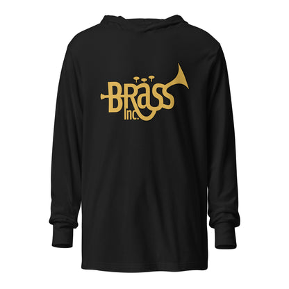 Performance | Hooded Long Sleeve T Shirt | Brass Inc. | Emblem Logo