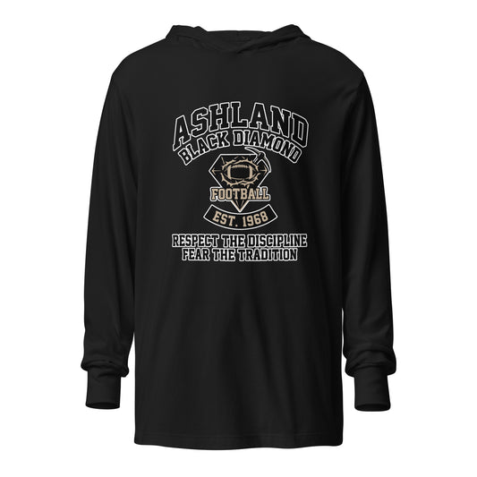 Performance | Hooded Long Sleeve T Shirt | Ashland Black Diamonds | Emblem Logo