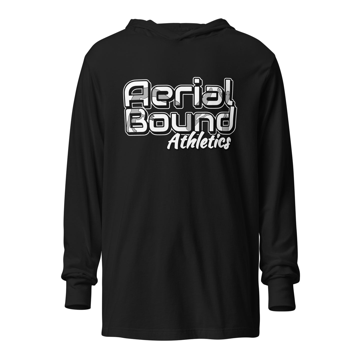 Performance | Hooded Long Sleeve T Shirt | Aerial Bound Athletics | Athletics Logo