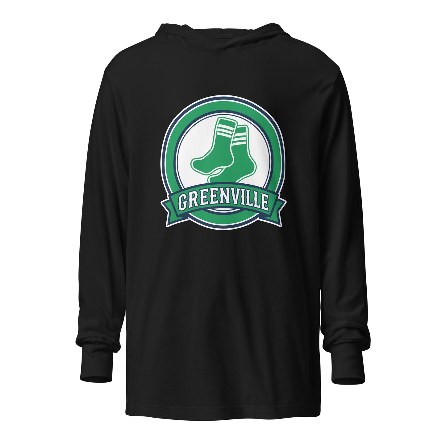 Performance | Hooded Long Sleeve T Shirt | Greenville Sox | Badge Logo