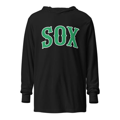 Performance | Hooded Long Sleeve T Shirt | Greenville Sox | Script Logo