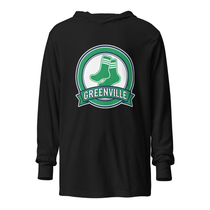Performance | Hooded Long Sleeve T Shirt | Greenville Sox | Badge Logo