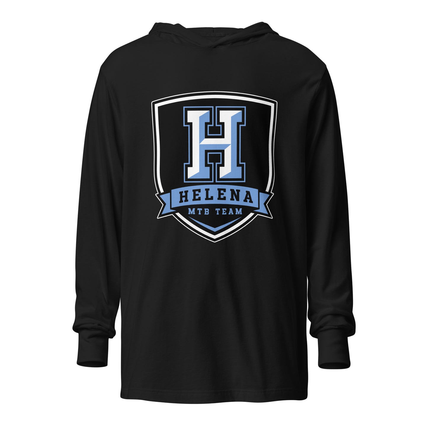 Performance | Hooded Long Sleeve T Shirt | Helena MTB Team | Vanguard Logo