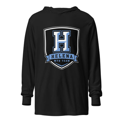 Performance | Hooded Long Sleeve T Shirt | Helena MTB Team | Vanguard Logo