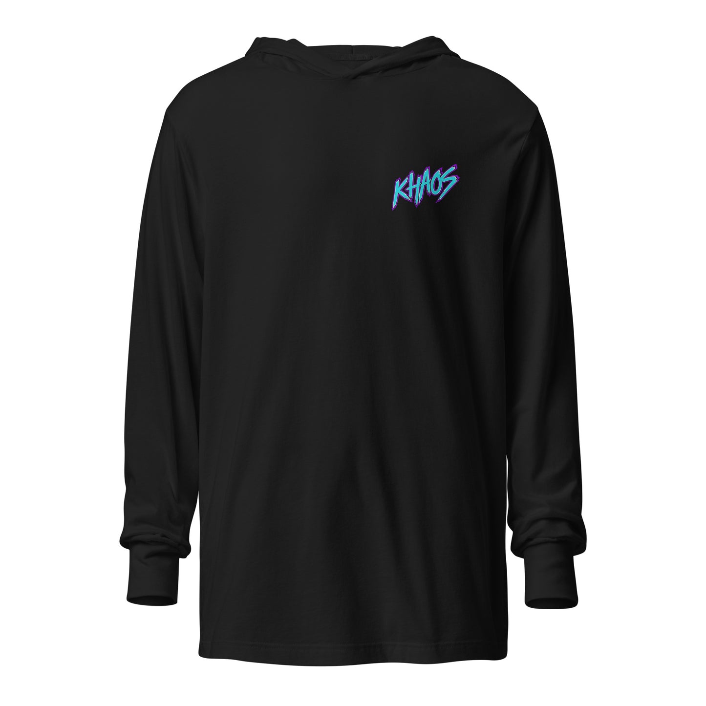 Performance | Hooded Long Sleeve T Shirt | Khaos Softball | Script Logo