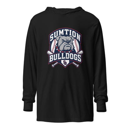 Performance | Hooded Long Sleeve T Shirt | Sumtion bulldogs | Emblem Logo