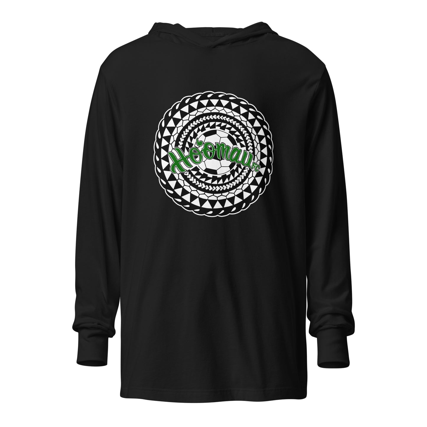 Performance | Hooded Long Sleeve T Shirt | Hoomau FC | Emblem Logo
