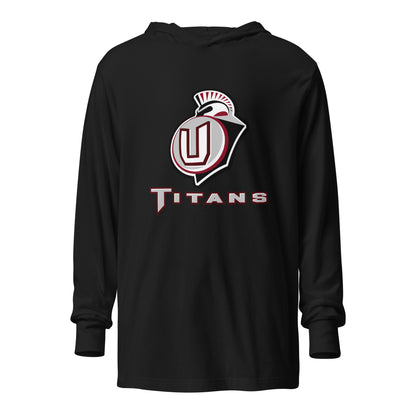 Performance | Hooded Long Sleeve T Shirt | Union Gymnastics | Emblem Logo