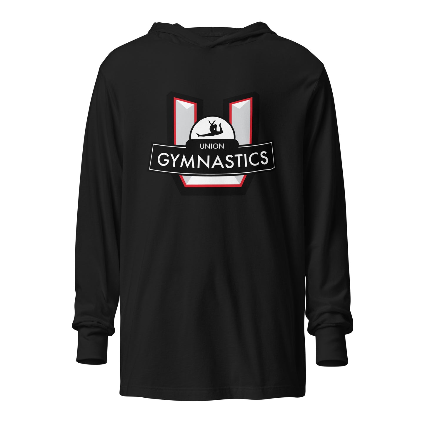 Performance | Hooded Long Sleeve T Shirt | Union Gymnastics | Crest Logo