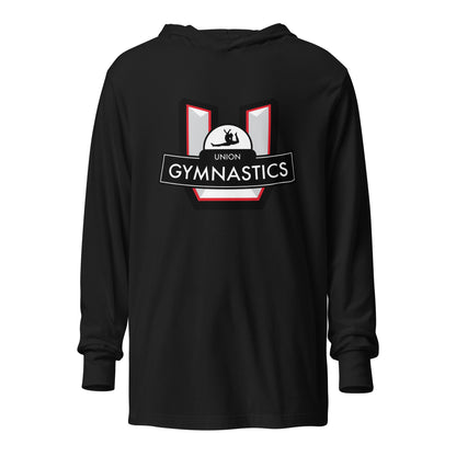 Performance | Hooded Long Sleeve T Shirt | Union Gymnastics | Crest Logo