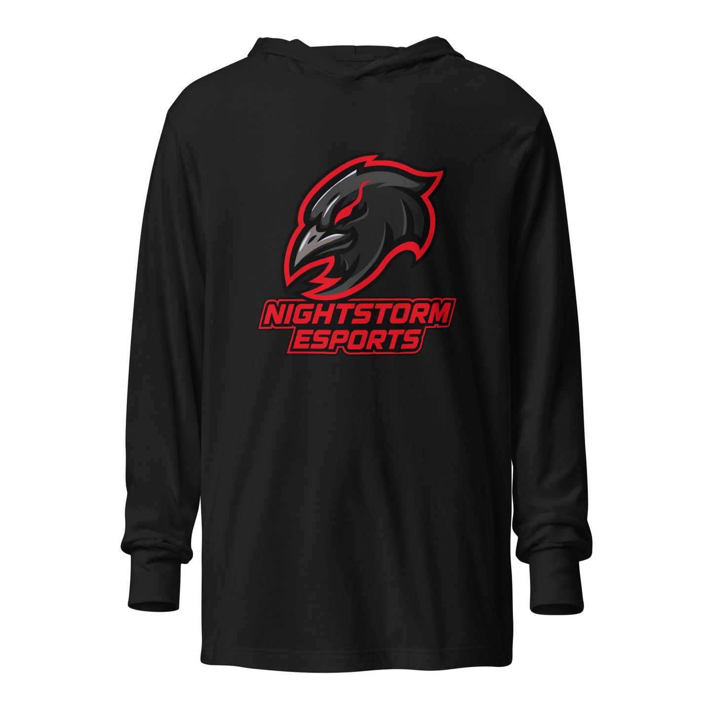 Performance | Hooded Long Sleeve T Shirt | NightStorm Esports | Crest Logo