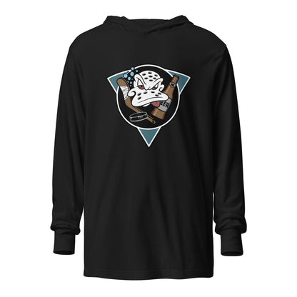 Performance | Hooded Long Sleeve T Shirt | Mighty Drunks | Crest Logo