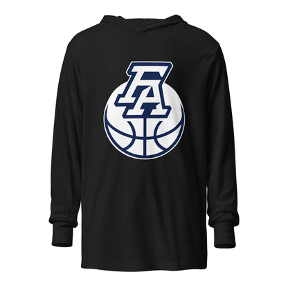 Performance | Hooded Long Sleeve T Shirt | FA Basketball | Crest Logo