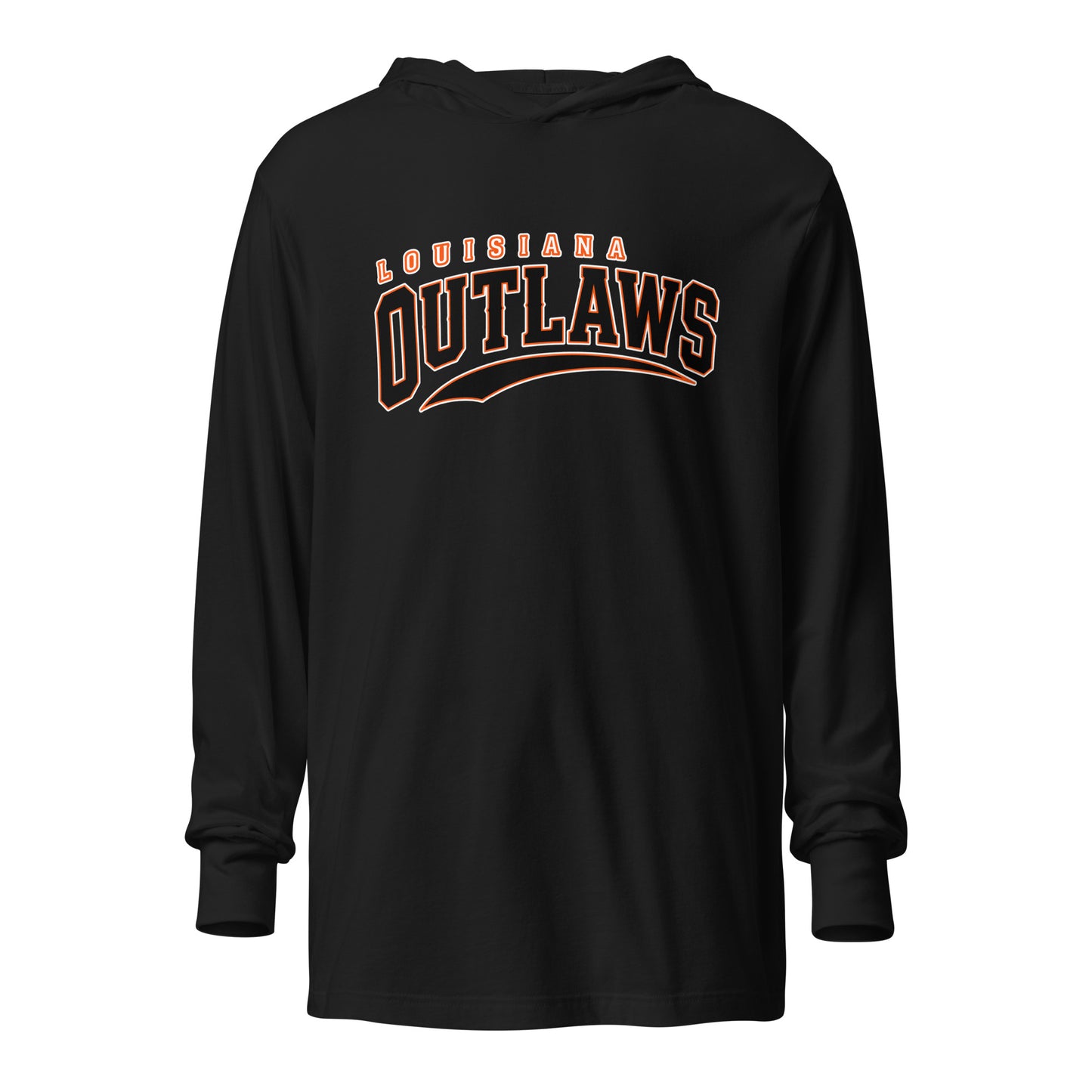 Performance | Hooded Long Sleeve T Shirt | Louisiana Outlaws | Vanguard Logo