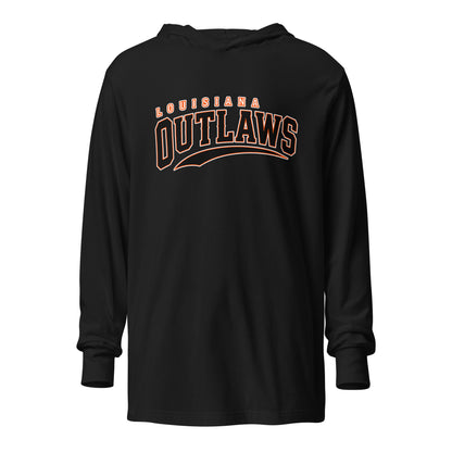 Performance | Hooded Long Sleeve T Shirt | Louisiana Outlaws | Vanguard Logo