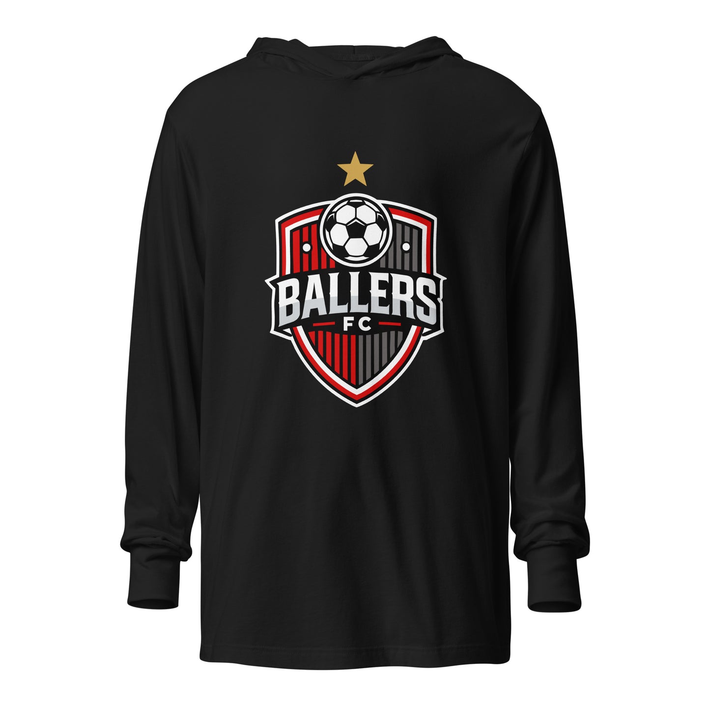 Performance | Hooded Long Sleeve T Shirt | Ballers FC | Shield Logo