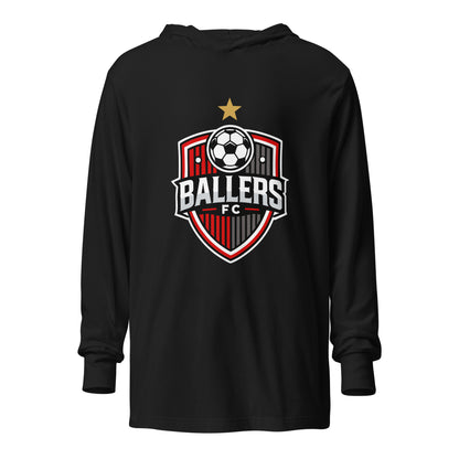 Performance | Hooded Long Sleeve T Shirt | Ballers FC | Shield Logo