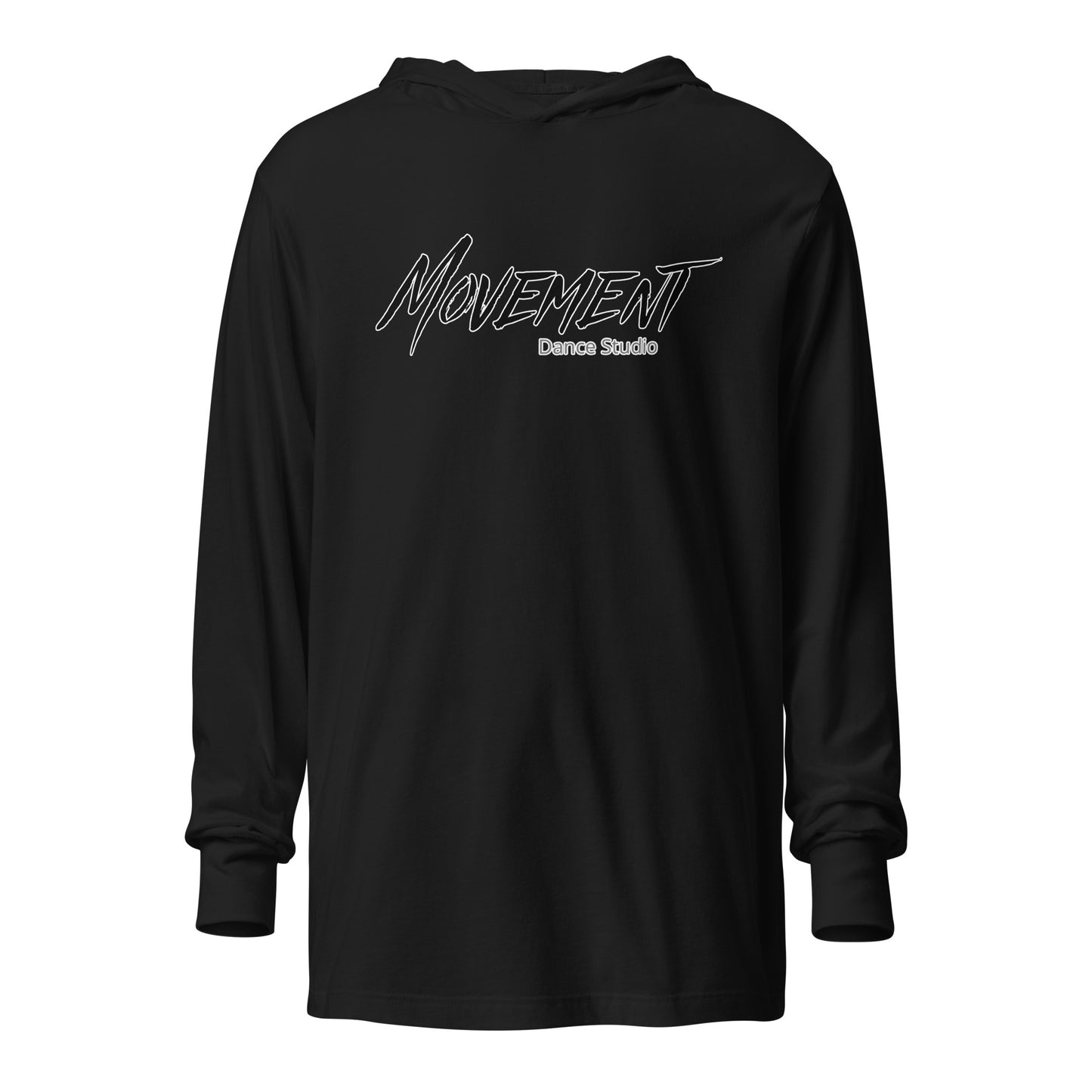 Performance | Hooded Long Sleeve T Shirt | Movement Dance Studio | Crest Logo