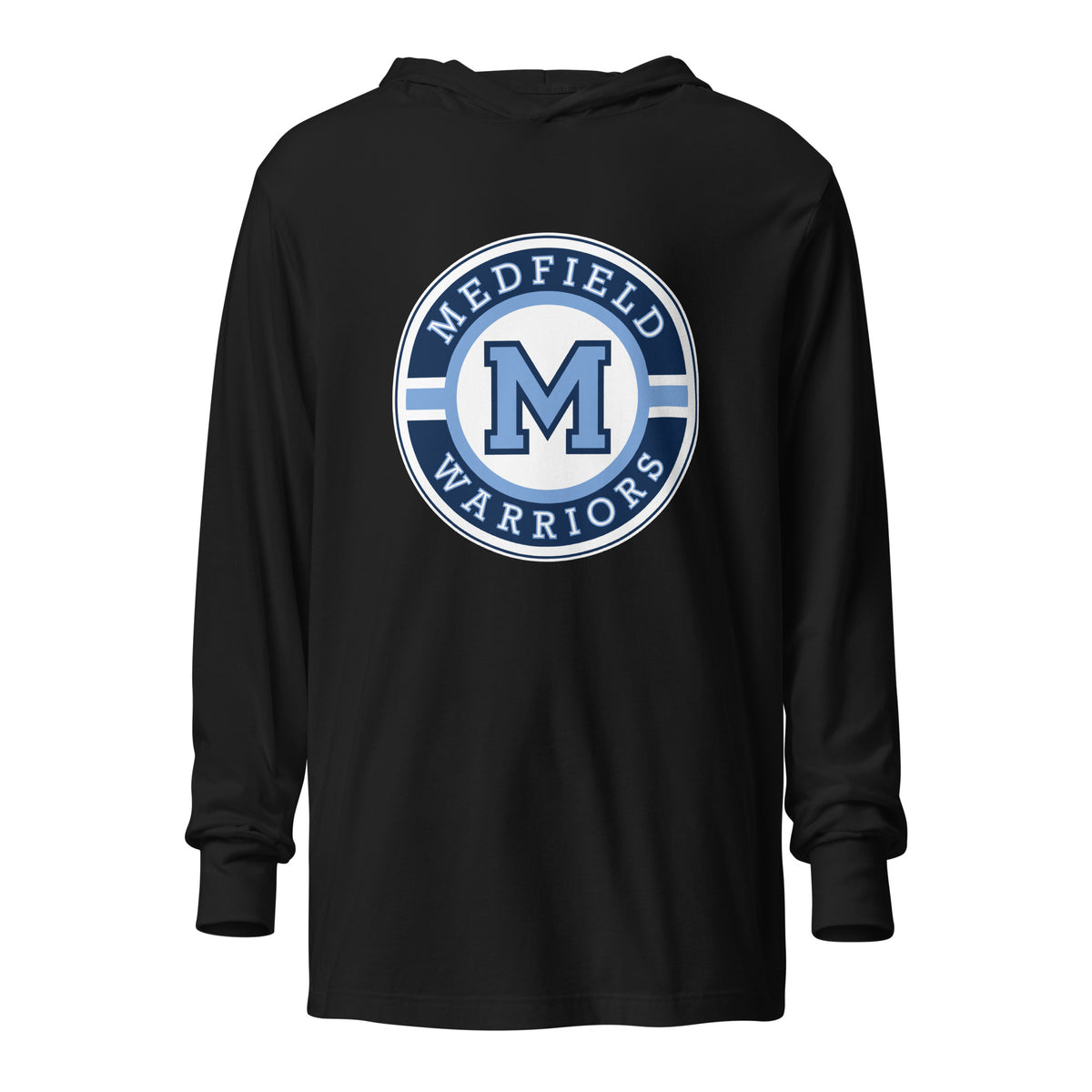 Performance | Hooded Long Sleeve T Shirt | Medfield Softball | Badge Logo