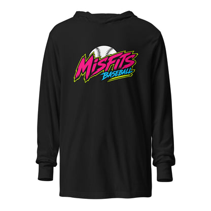 Performance | Hooded Long Sleeve T Shirt | Misfits Baseball | Athletics Logo