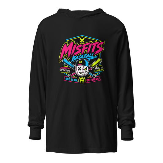 Performance | Hooded Long Sleeve T Shirt | Misfits Baseball | Valor Logo