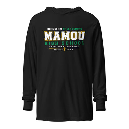 Performance | Hooded Long Sleeve T Shirt | Mamou High School | Vanguard Logo