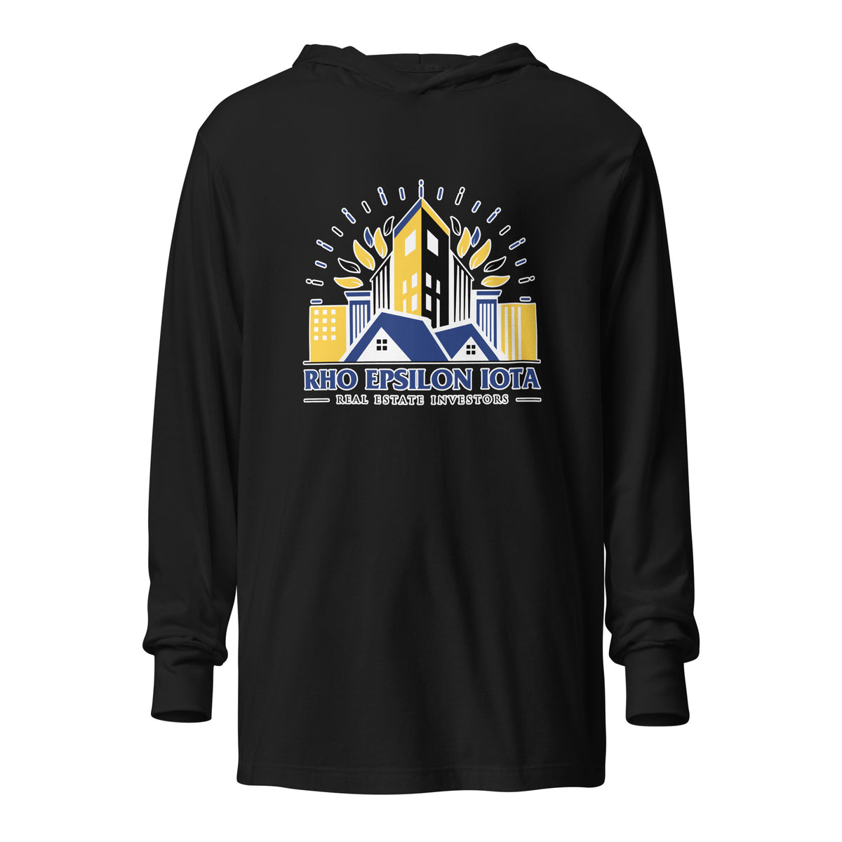 Performance | Hooded Long Sleeve T Shirt | Rho | Emblem Logo