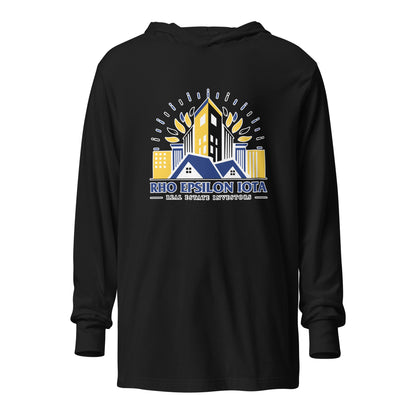 Performance | Hooded Long Sleeve T Shirt | Rho | Emblem Logo
