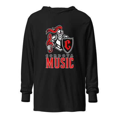 Performance | Hooded Long Sleeve T Shirt | Cordova High Music | Vanguard Logo
