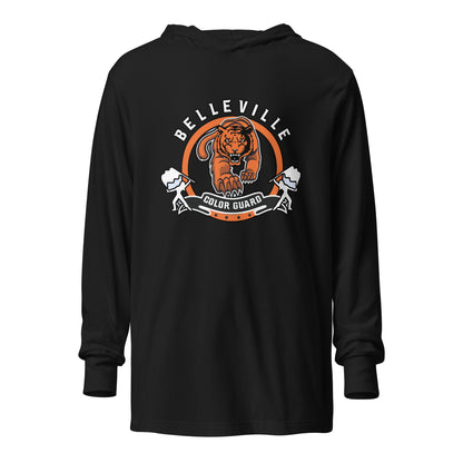 Performance | Hooded Long Sleeve T Shirt | Belleville Community Guard Programs | Vanguard Logo