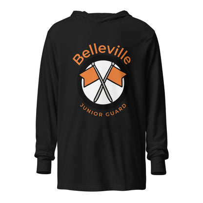 Performance | Hooded Long Sleeve T Shirt | Belleville Community Guard Programs | Crest Logo