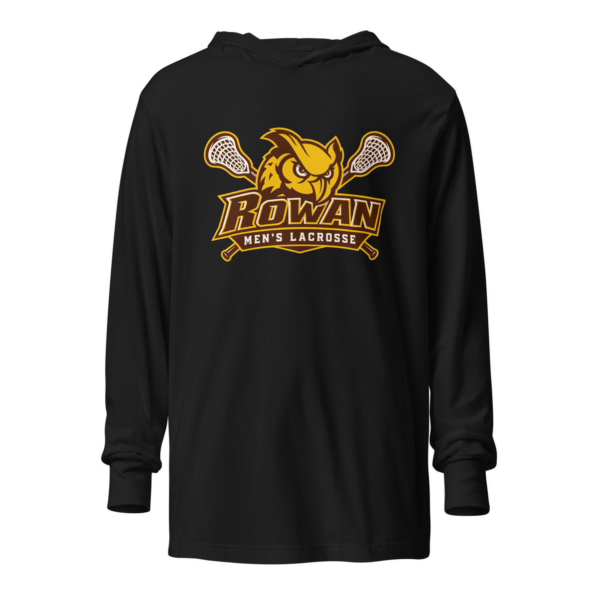 Performance | Hooded Long Sleeve T Shirt | Rowan Men’s Lacrosse | Valor Logo