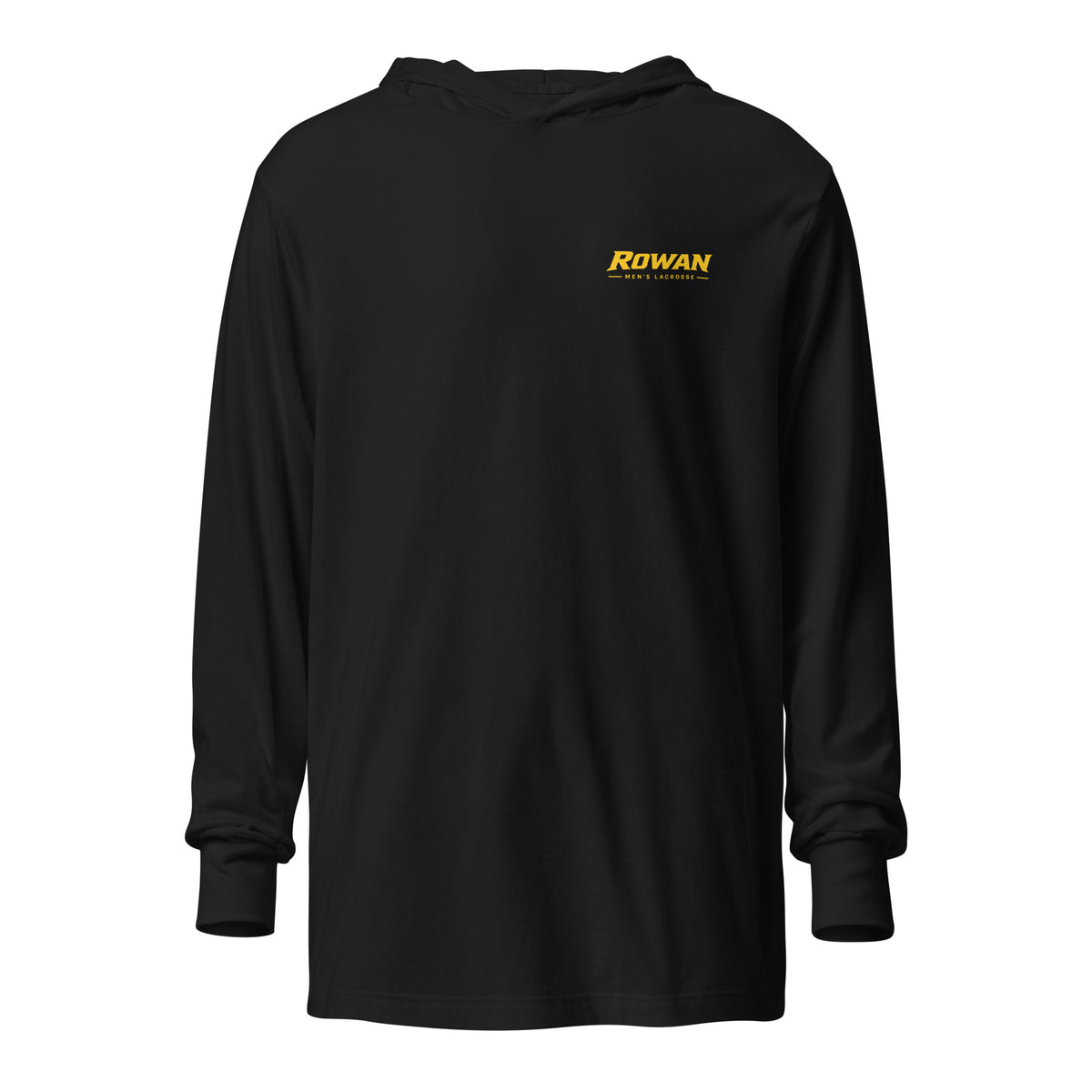 Performance | Hooded Long Sleeve T Shirt | Rowan Men’s Lacrosse | Lettermark Logo