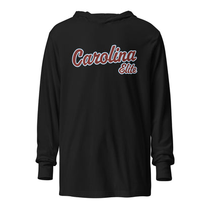 Performance | Hooded Long Sleeve T Shirt | Carolina Elite-Shields | Modern Script Logo
